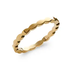 Alliance Ondulée En Plaqué or 18 CARATS 750/1000 TAILLES 48 à 66