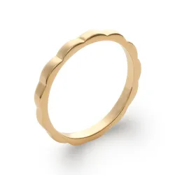 Bague Alliance Ondulée En Plaqué or 18 CARATS 750/1000 TAILLES 46 à 62
