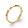 Bague Alliance Ondulée En Plaqué or 18 CARATS 750/1000 TAILLES 46 à 62