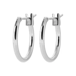 Boucles D'oreilles Créoles 1,5CM Fil 2MM Argent Massif 925/1000 MIXTE