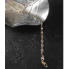 Bracelet Maille Grain De Café 19CM X 6MM Plaqué or 18 CARATS 750/1000