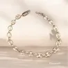 Bracelet Maille Grain De Café 19CM X 6MM Plaqué or 18 CARATS 750/1000