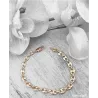 Bracelet Maille Grain De Café 19CM X 6MM Plaqué or 18 CARATS 750/1000