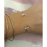 Jonc Ouvert Lune / Astre Plaqué or 18 Carats 750/1000