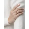 Bague Cristal Cœur Couleur Grenat En Plaqué or 18 Carats 750/000