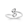 Bague Toi Et Moi Double Cristal Moissanite En Argent 925/1000 T50-52-54-56-58-60