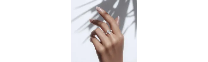 Bague Toi Et Moi Double Cristal Moissanite En Argent 925/1000 T50-52-54-56-58-60