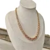 Collier maille palmier en chute 45cm en plaqué or 18 Carats 750/000