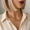Collier maille palmier en chute 45cm en plaqué or 18 Carats 750/000