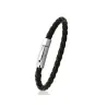 Bracelet CUIR et Acier Inoxydable 6,6CM Bijoux Homme