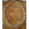 Chaîne Maille Figaro 6MM X 55 CM Argent Massif 925/1000 Bijoux Homme