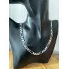 Chaîne Maille Figaro 6MM X 55 CM Argent Massif 925/1000 Bijoux Homme