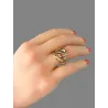 Bague Taille 50 Géométrique Entrelacée En Plaqué or 18 Carats 750/1000