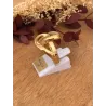 Bague Taille 50 Géométrique Entrelacée En Plaqué or 18 Carats 750/1000