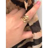 Bague Taille 50 Géométrique Entrelacée En Plaqué or 18 Carats 750/1000