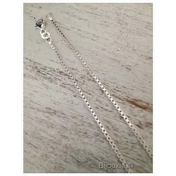 Chaîne Fine 40cm X 1mm Maille Vénitienne Argent Massif 925