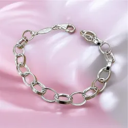 Bracelet Maillons Type Jaseron Ovales 20CM En Argent Massif 925/000