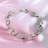 Bracelet Maillons Type Jaseron Ovales 20CM En Argent Massif 925/000