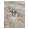 Boucles D'oreilles Demi Créoles ZIRCONIUM Plaqué Or 18 carats