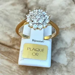 Bague Princesse Marquise ZIRCONIUM Plaqué or 18 CARATS 750/1000 Tailles 50 à 64