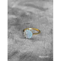 Bague Princesse Marquise ZIRCONIUM Plaqué or 18 CARATS 750/1000 Tailles 50 à 64