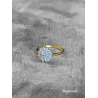 Bague Princesse Marquise ZIRCONIUM Plaqué or 18 CARATS 750/1000 Tailles 50 à 64