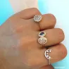 Bague Princesse Marquise ZIRCONIUM Plaqué or 18 CARATS 750/1000 Tailles 50 à 64