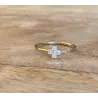 Bague Croix Sertie Zirconium En Plaqué Or 18 Carats 750/000 T50 à 60