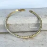 Bracelet Maille anglaise 18 cm X 4 mm Plaqué Or 18 Carats