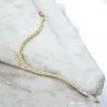 Bracelet Maille anglaise 18 cm X 4 mm Plaqué Or 18 Carats