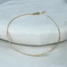 Chaîne Fine de Cheville En Maille forçat 25CM Plaqué Or 18 carats 750/000