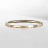 Bracelet Demi-Jonc 4MM x 6,2 CM Plaqué Or 18 Carats 750/1000
