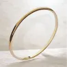 Bracelet Demi-Jonc 4MM X 6,6 CM Plaqué Or 18 Carats 750/1000