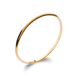Bracelet Demi-Jonc 4MM X 6,6 CM Plaqué Or 18 Carats 750/1000