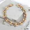 Bracelet Maille Grain De Café 8MM X 21 CM Plaqué or 18 Carats