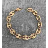 Bracelet Maille Grain De Café 8MM X 21 CM Plaqué or 18 Carats