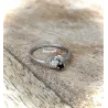 Bague Toi Et Moi Zirconium Blanc&Noir Argent Massif Rhodié T48 à 68