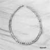 Chaîne Maille Figaro 6MM X 55 CM Argent Massif 925/1000 Bijoux Homme