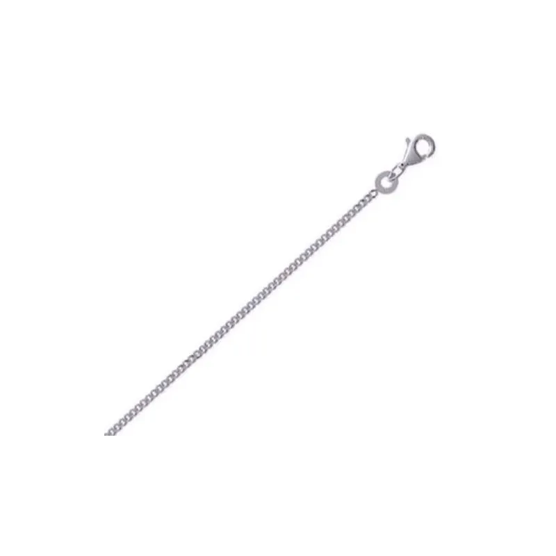 Chaîne Gourmette 1,40MM Argent Massif 925/1000 Rhodié Longueurs 40CM/45CM/50CM