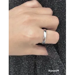 Bague Alliance Motifs Ciselés En Argent Massif 925/1000 Rhodié TAILLES 50 à 70 MIXTE
