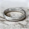 Bague Alliance Motifs Ciselés En Argent Massif 925/1000 Rhodié TAILLES 50 à 70 MIXTE