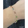 Bracelet Perles de Cristal Multicolore Et Grains de Café En Plaqué Or 18 Carats