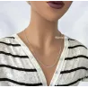 Chaîne 50cm x 2,25mm Maille Forçat Épaisse Argent Massif 925/1000 RHODIÉ