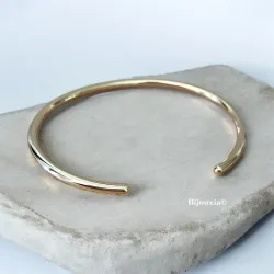 Bracelet Jonc Ouvert En Plaqué Or 18 Carats 750/1000