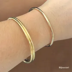 Bracelet Jonc Ouvert En Plaqué Or 18 Carats 750/1000
