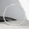 Bracelet Fin Maille Grain De Café Argent Massif 925/1000