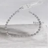 Bracelet Fin Maille Grain De Café Argent Massif 925/1000
