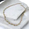 Collier Maille Boule En Chute Plaqué Or 18 Carats 750/000