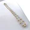 Collier Maille Boule En Chute Plaqué Or 18 Carats 750/000