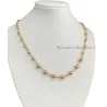 Collier Maille Boule En Chute Plaqué Or 18 Carats 750/000
